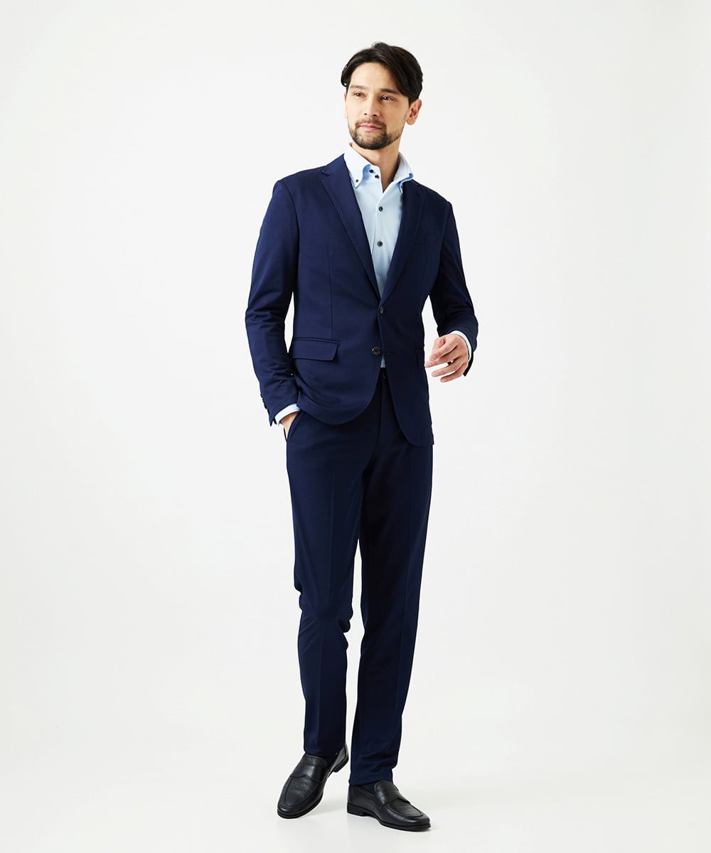 MNDGD54400 MICHEL KLEIN HOMME(ミッシェルクラン オム) 【セットアップ】メッシュテーラードジャケット ネイビー