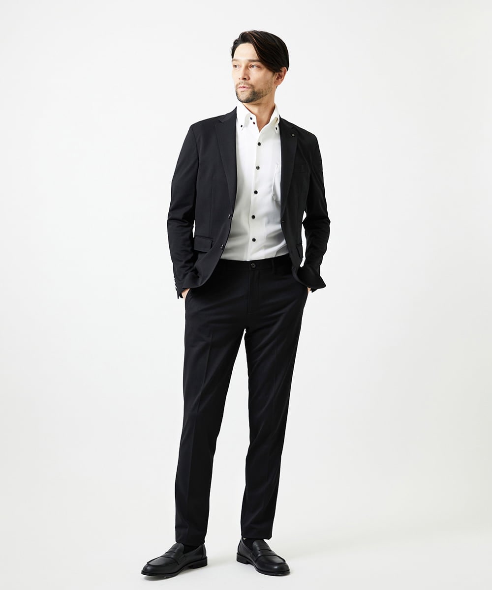 MNDGD54400 MICHEL KLEIN HOMME(ミッシェルクラン オム) 【セットアップ】メッシュテーラードジャケット ブラック
