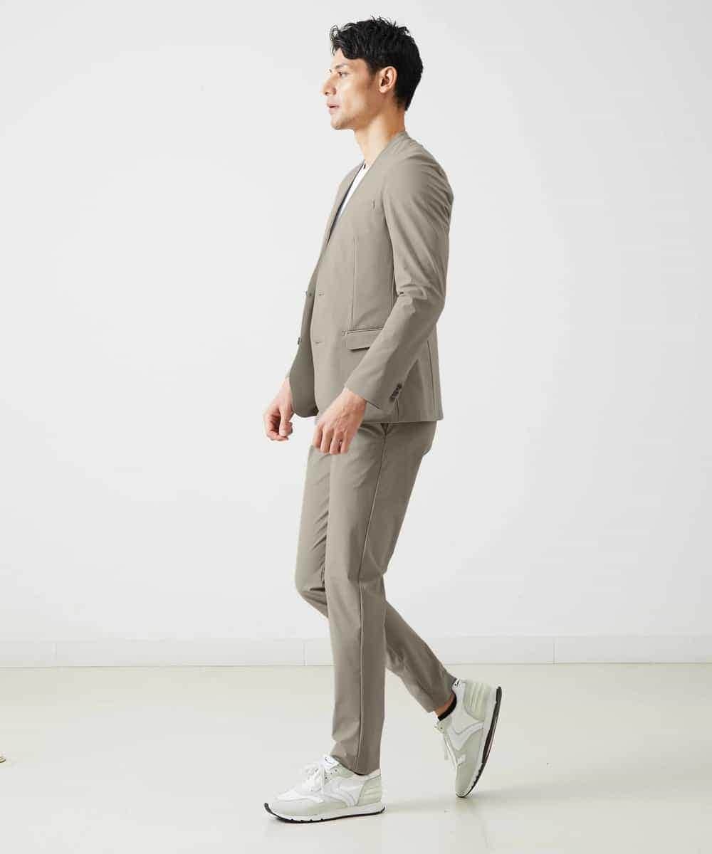 MNDGP09410 MICHEL KLEIN HOMME(ミッシェルクラン オム) ノーカラージャケット ベージュ(82)