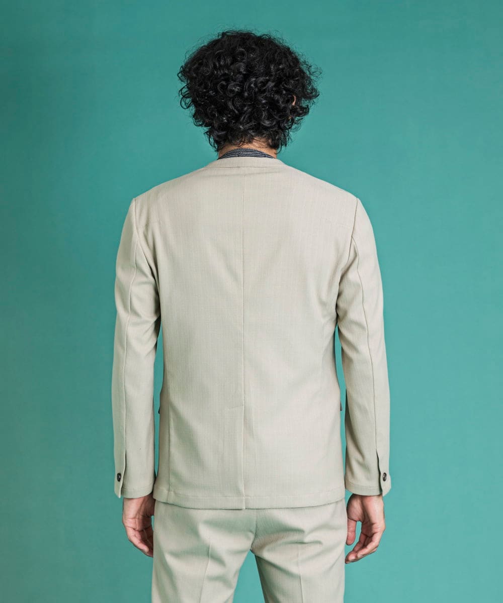 MNDGS14410 MICHEL KLEIN HOMME(ミッシェルクラン オム) ブッチャーノーカラージャケット ベージュ(82)
