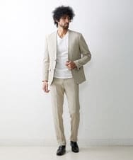 MNDGS14410 MICHEL KLEIN HOMME(ミッシェルクラン オム) ブッチャーノーカラージャケット ベージュ(82)