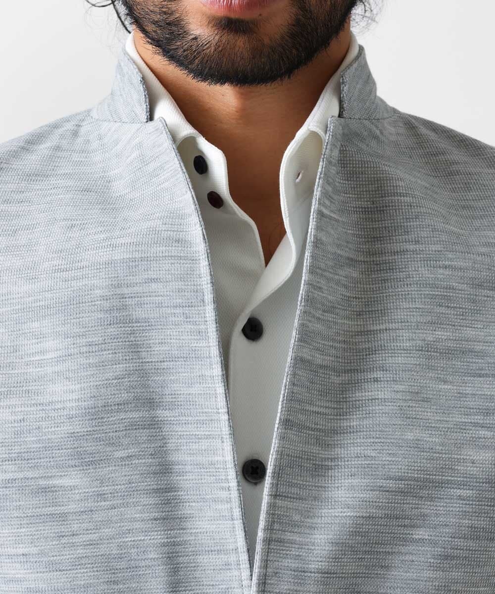 MNDGX03330 MICHEL KLEIN HOMME(ミッシェルクラン オム) サーフニットジャケット グレー