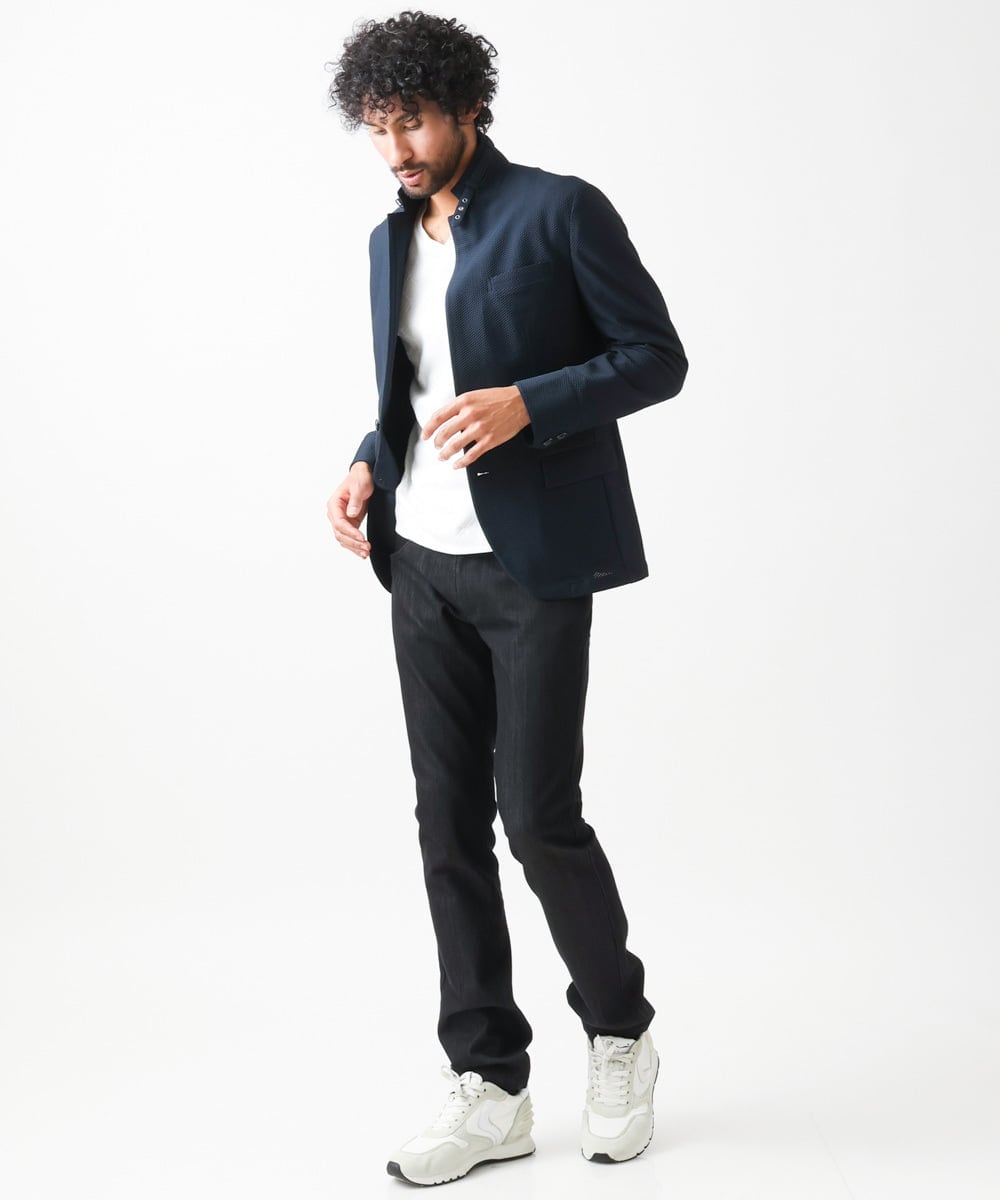 MNDGX56430 MICHEL KLEIN HOMME(ミッシェルクラン オム) ストレッチコンバーチブルジャケット ネイビー