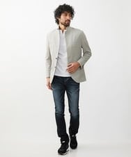 MNDGX56430 MICHEL KLEIN HOMME(ミッシェルクラン オム) ストレッチコンバーチブルジャケット オフホワイト