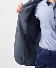 MNDHF59490 MICHEL KLEIN HOMME(ミッシェルクラン オム) スラブメッシュコンバーチブルジャケット ネイビー