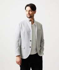 MNDHF59490 MICHEL KLEIN HOMME(ミッシェルクラン オム) スラブメッシュコンバーチブルジャケット ライトグレー