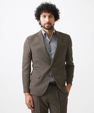MNDJC07450 MICHEL KLEIN HOMME(ミッシェルクラン オム) 【セットアップ】カラミメッシュテーラードジャケット ブラウン