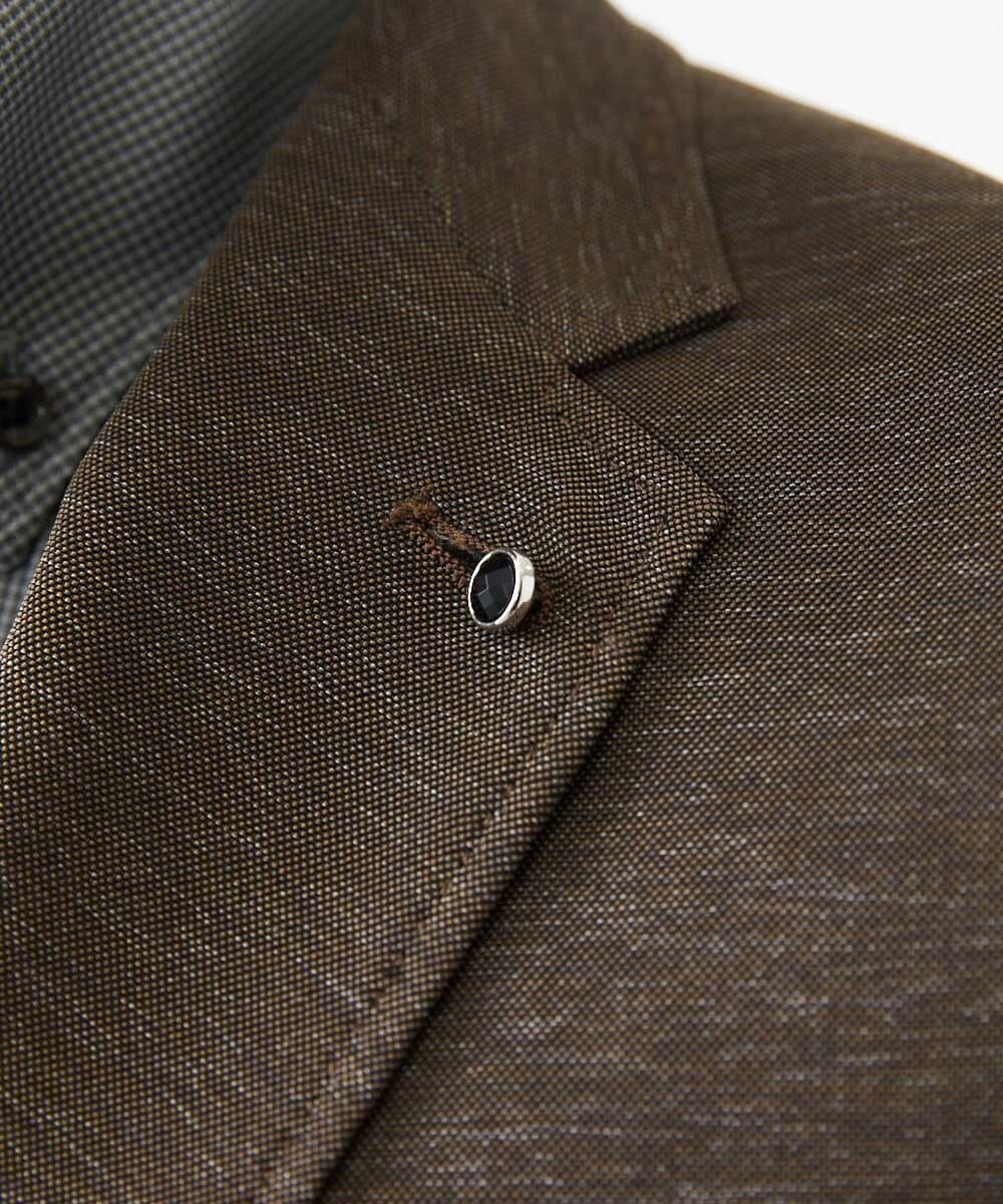 MNDJC07450 MICHEL KLEIN HOMME(ミッシェルクラン オム) 【セットアップ】カラミメッシュテーラードジャケット ブラウン