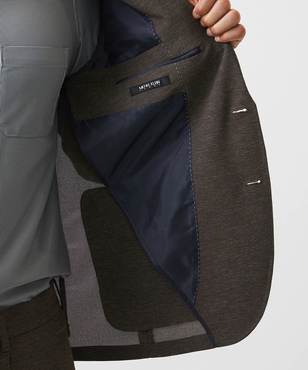 MNDJC07450 MICHEL KLEIN HOMME(ミッシェルクラン オム) 【セットアップ】カラミメッシュテーラードジャケット ブラウン