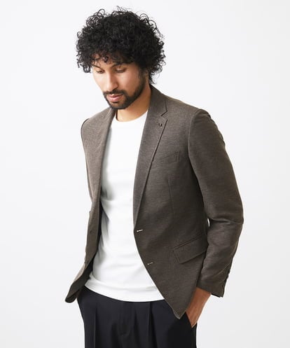 MNDJC07450 MICHEL KLEIN HOMME 【セットアップ】カラミメッシュテーラードジャケット