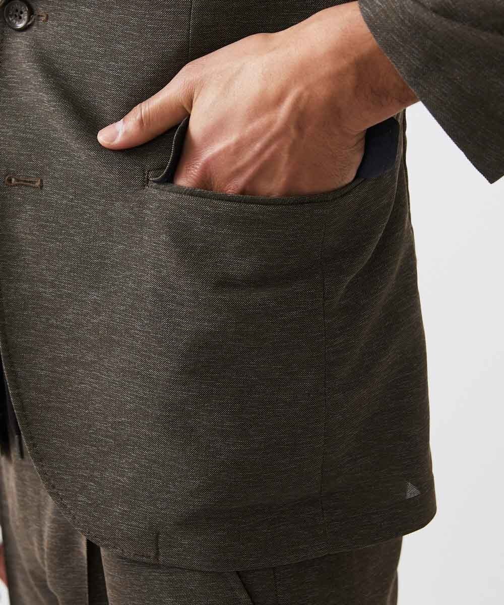 MNDJC07450 MICHEL KLEIN HOMME(ミッシェルクラン オム) 【セットアップ】カラミメッシュテーラードジャケット ブラウン
