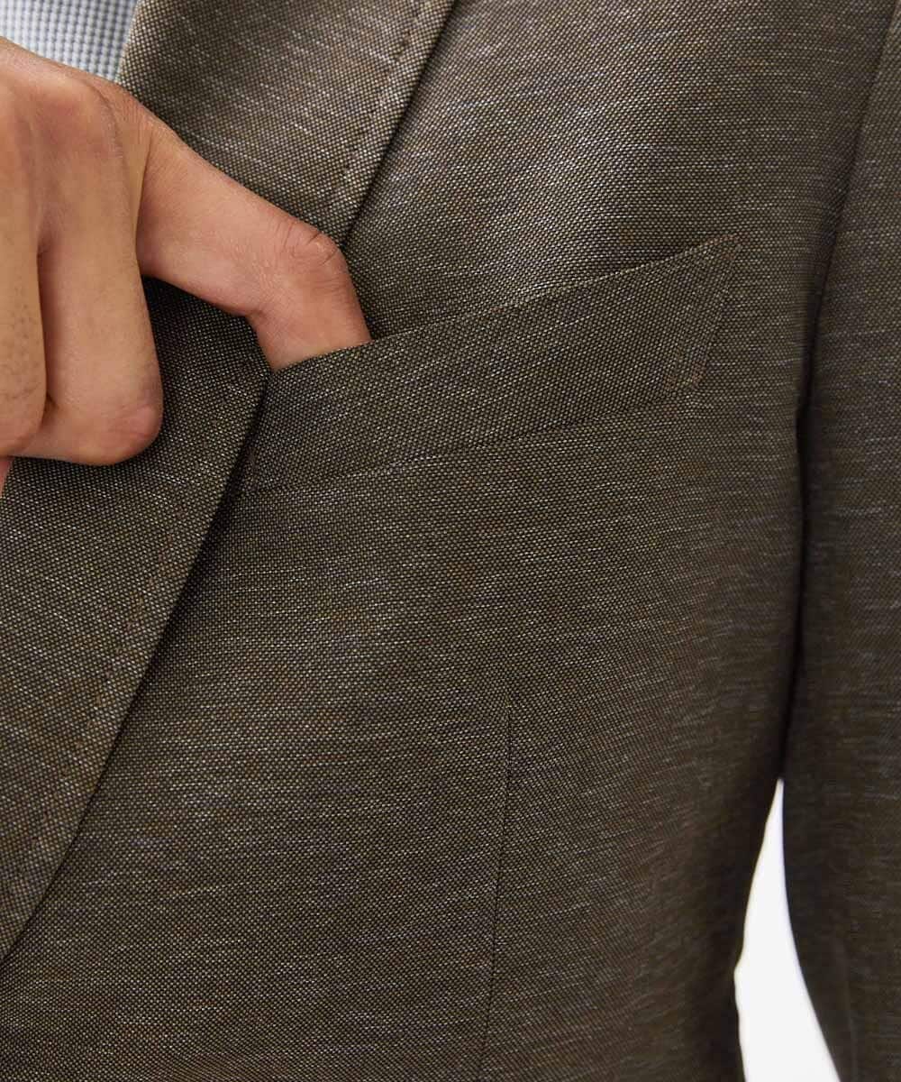 MNDJC07450 MICHEL KLEIN HOMME(ミッシェルクラン オム) 【セットアップ】カラミメッシュテーラードジャケット ブラウン