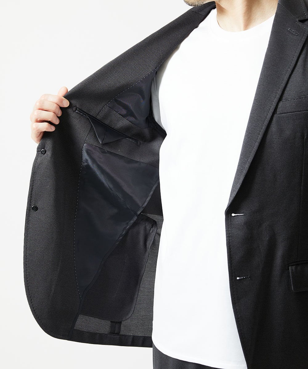 MNDJC08450 MICHEL KLEIN HOMME(ミッシェルクラン オム) 【セットアップ】メッシュストレッチテーラードジャケット ダークグレー