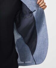 MNDJC62470 MICHEL KLEIN HOMME(ミッシェルクラン オム) カラミメッシュコンバーチブルジャケット ブルー