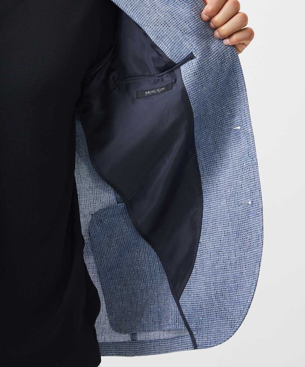 MNDJC62470 MICHEL KLEIN HOMME(ミッシェルクラン オム) カラミメッシュコンバーチブルジャケット ブルー