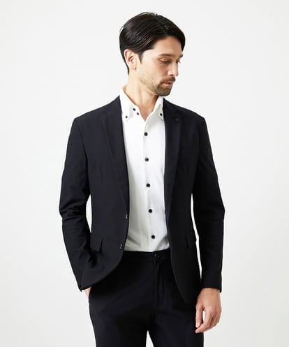MNDJF01430 MICHEL KLEIN HOMME 【セットアップ】トリコットメッシュテーラードジャケット