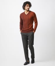 MNFAC01170 MICHEL KLEIN HOMME(ミッシェルクラン オム) グラデーションVネックニット オレンジ