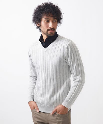 MNFAC01170 MICHEL KLEIN HOMME グラデーションVネックニット