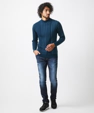 MNFAC02180 MICHEL KLEIN HOMME(ミッシェルクラン オム) グラデーションモックネックニット カーキ