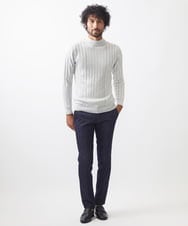 MNFAC02180 MICHEL KLEIN HOMME(ミッシェルクラン オム) グラデーションモックネックニット ライトグレー