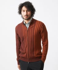 MNFAC03200 MICHEL KLEIN HOMME(ミッシェルクラン オム) グラデーションジップアップニット オレンジ