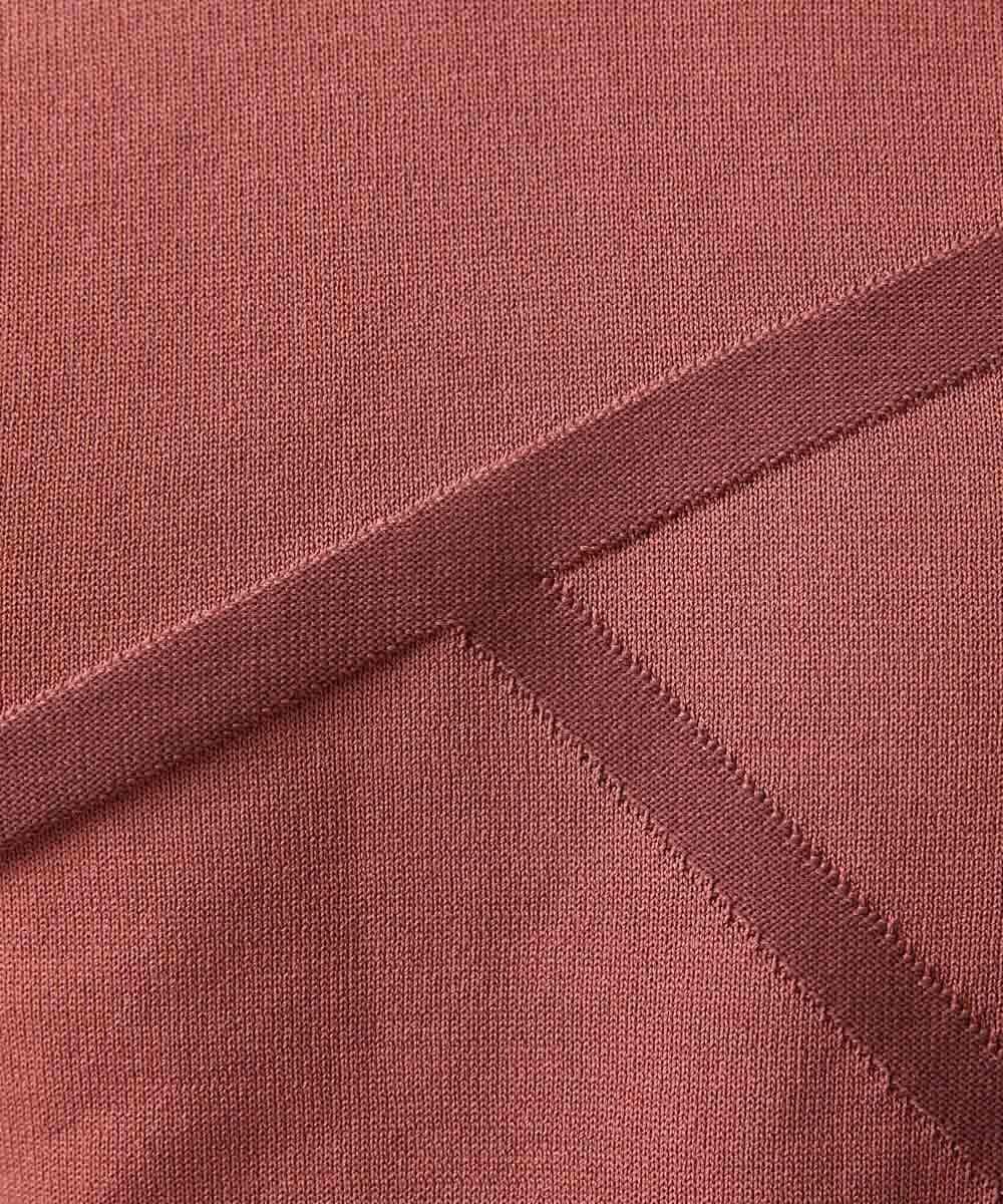 MNFAC50180 MICHEL KLEIN HOMME(ミッシェルクラン オム) 切り替えストレッチクルーネックニット レッド