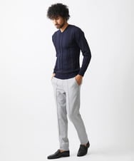 MNFAC51180 MICHEL KLEIN HOMME(ミッシェルクラン オム) 切り替えストレッチVネックニット ネイビー