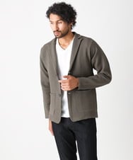 MNFAC53270 MICHEL KLEIN HOMME(ミッシェルクラン オム) ハイゲージニットテーラードジャケット セットアップ ブラウン