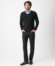 MNFAC55250 MICHEL KLEIN HOMME(ミッシェルクラン オム) ダイヤ柄Vネックニット ブラック