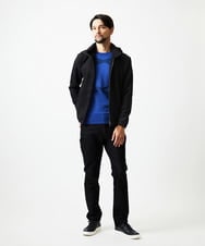 MNFAF50180 MICHEL KLEIN HOMME(ミッシェルクラン オム) 切り替えクルーネックニット ブルー