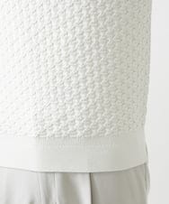 MNFAI52210 MICHEL KLEIN HOMME(ミッシェルクラン オム) 立体編柄クルーネックニット ホワイト