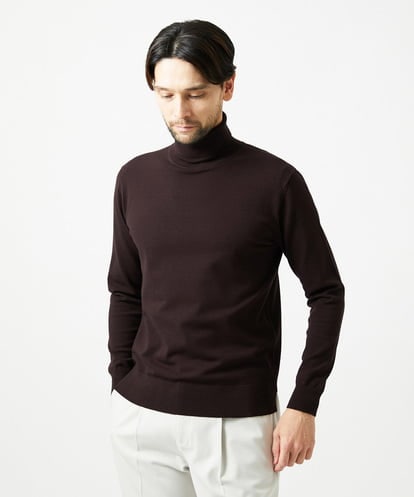 MNFAI53210 MICHEL KLEIN HOMME 天竺編タートルネックニット