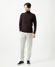 MNFAI53210 MICHEL KLEIN HOMME(ミッシェルクラン オム) 天竺編タートルネックニット ブラウン