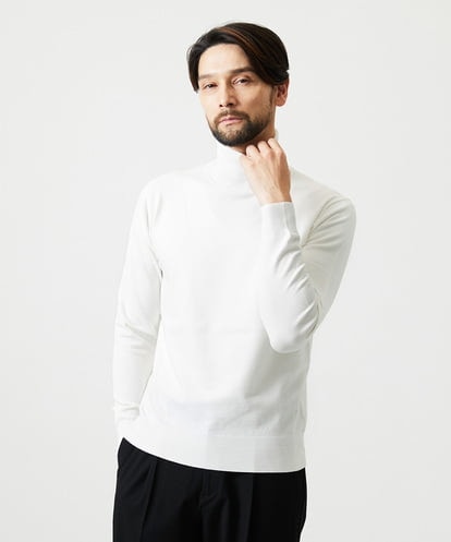 MNFAI53210 MICHEL KLEIN HOMME 天竺編タートルネックニット