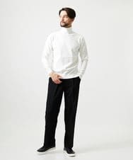 MNFAI53210 MICHEL KLEIN HOMME(ミッシェルクラン オム) 天竺編タートルネックニット ホワイト