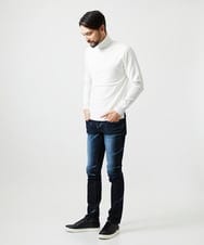 MNFAI53210 MICHEL KLEIN HOMME(ミッシェルクラン オム) 天竺編タートルネックニット ホワイト