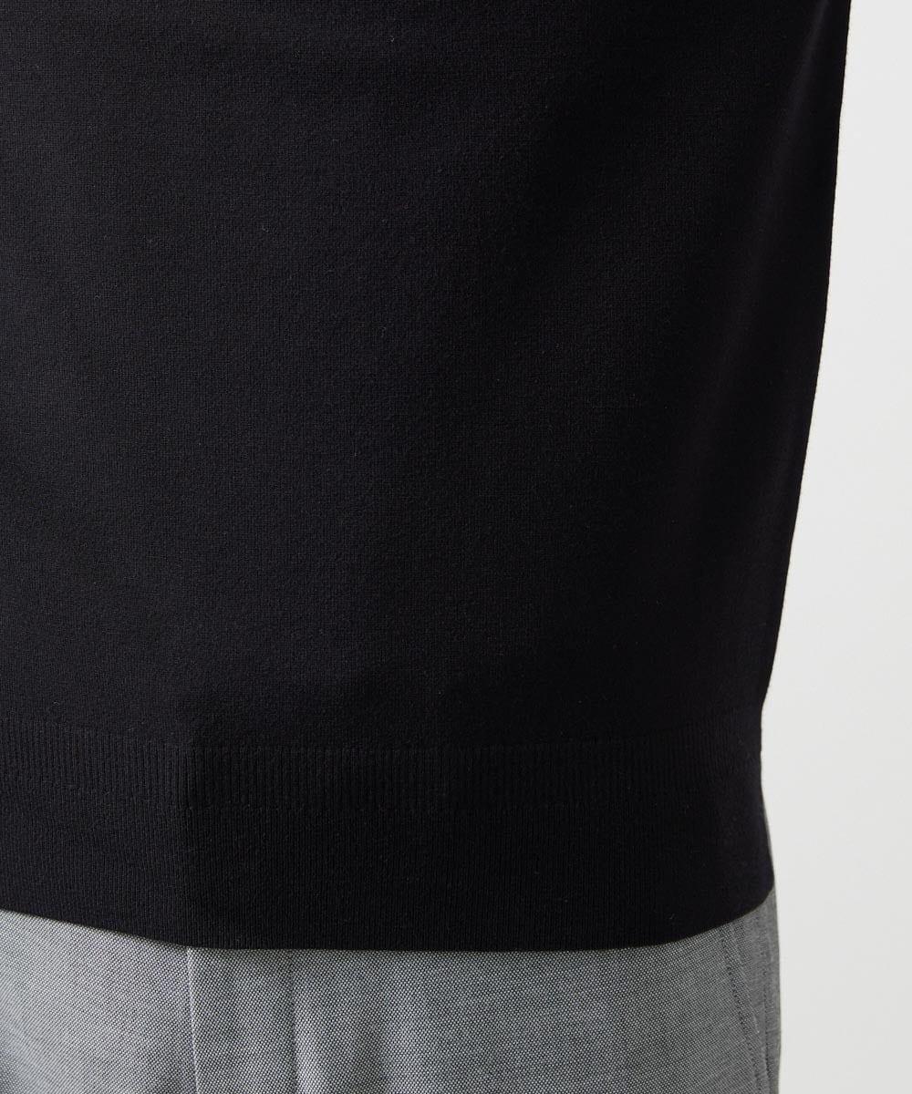 MNFAI53210 MICHEL KLEIN HOMME(ミッシェルクラン オム) 天竺編タートルネックニット ブラック