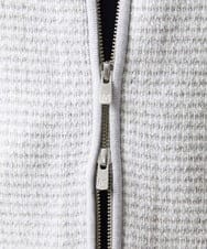 MNFCA80450 MICHEL KLEIN HOMME(ミッシェルクラン オム) 《日本製》モールスタンドZIPカーディガン ライトグレー