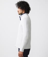 MNFCA80450 MICHEL KLEIN HOMME(ミッシェルクラン オム) 《日本製》モールスタンドZIPカーディガン ライトグレー