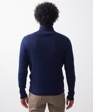 MNFCC62210 MICHEL KLEIN HOMME(ミッシェルクラン オム) リブ編みハーフジップニット ネイビー