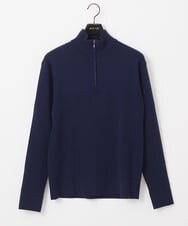 MNFCC62210 MICHEL KLEIN HOMME(ミッシェルクラン オム) リブ編みハーフジップニット ネイビー