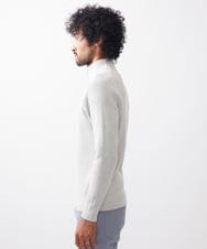 MNFCC62210 MICHEL KLEIN HOMME(ミッシェルクラン オム) リブ編みハーフジップニット ライトグレー
