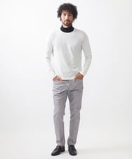 MNFCC65210 MICHEL KLEIN HOMME(ミッシェルクラン オム) ハイゲージクルーネック長袖ニット ホワイト