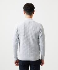 MNFCF50230 MICHEL KLEIN HOMME(ミッシェルクラン オム) スタンドカラ―ニットカーディガン ライトグレー
