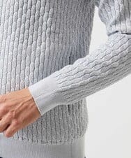 MNFCF50230 MICHEL KLEIN HOMME(ミッシェルクラン オム) スタンドカラ―ニットカーディガン ライトグレー