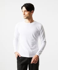 MNFCF59210 MICHEL KLEIN HOMME(ミッシェルクラン オム) モワール　クルーネックニット ホワイト