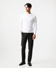MNFCF59210 MICHEL KLEIN HOMME(ミッシェルクラン オム) モワール　クルーネックニット ホワイト