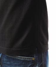 MNFCF59210 MICHEL KLEIN HOMME(ミッシェルクラン オム) モワール　クルーネックニット ブラック
