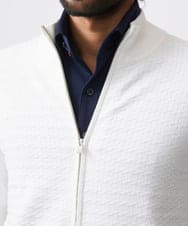 MNFDC51230 MICHEL KLEIN HOMME(ミッシェルクラン オム) クラシカルニットZIPアップカーディガン ホワイト