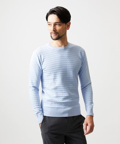 MNFDF50200 MICHEL KLEIN HOMME クラシカルクルーネック長袖ニット